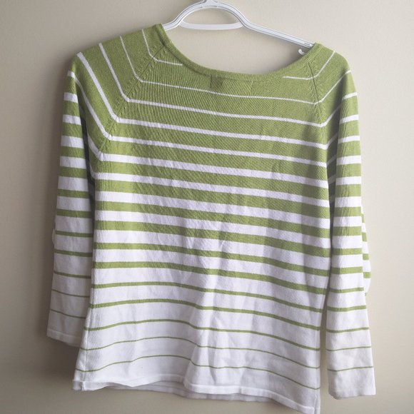 Bianca Nygard Sweater Green and White S - Picture 2 of 8